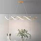 120cm Modern Minimalist Titanium Gold Pendant Light Adjustable LED Chandelier