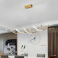 150cm Modern Minimalist Titanium Gold Pendant Light Adjustable LED Chandelier