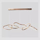 Nordic Minimalist Rose Gold LED Pendant Light Adjustable Modern Ring Chandelier 120cm