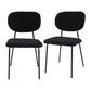 Charcoal Charm Armless Dining Chair Duo