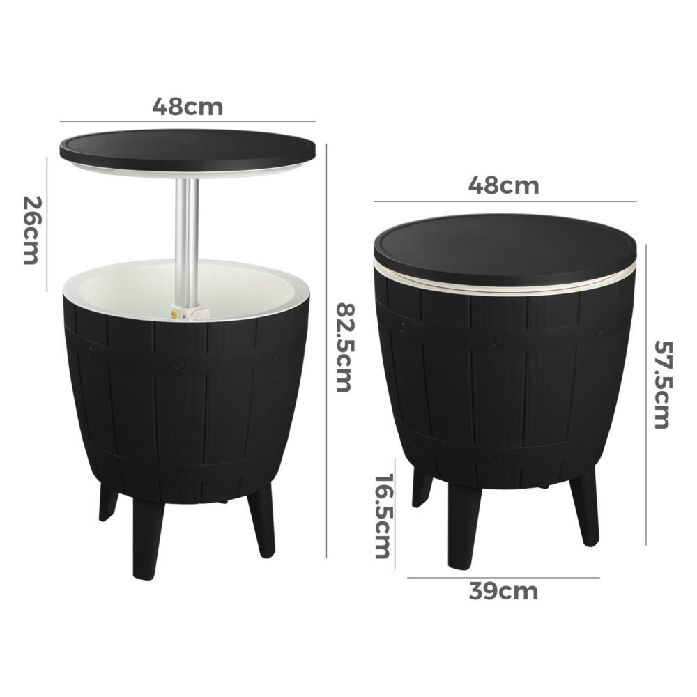 Black Cooler Table