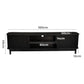 160cm Entertainment Unit Ribbed Black