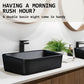 Muriel 48 x 37.5 x 13cm Black Ceramic Bathroom Basin Vanity Sink Above Counter Top Mount Bowl