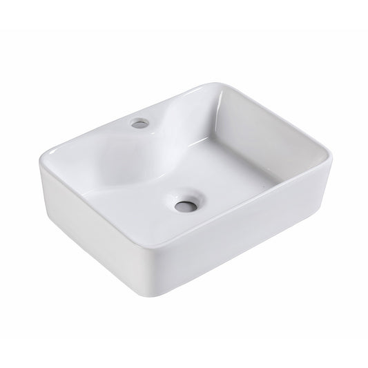 Muriel 48 x 37.5 x 13cm White Ceramic Bathroom Basin Vanity Sink Above Counter Top Mount Bowl