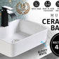 Muriel 48 x 37.5 x 13cm White Ceramic Bathroom Basin Vanity Sink Above Counter Top Mount Bowl