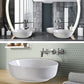 Muriel 42 x 42 x 13.5cm White Ceramic Bathroom Basin Vanity Sink Round Above Counter Top Mount Bowl