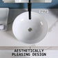 Muriel 42 x 42 x 13.5cm White Ceramic Bathroom Basin Vanity Sink Round Above Counter Top Mount Bowl