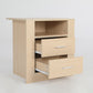 2X Bedside Table Side Storage Cabinet Nightstand Bedroom 2 Drawer 1 Shelf ZURI OAK