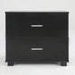 Bedside Table Side Storage Cabinet Nightstand Bedroom 2 Drawer Legs ETTA BLACK