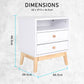 Bedside Table Side Storage Cabinet Nightstand Bedroom 2 Drawer ANYA - WHITE