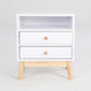 2X Bedside Table Side Storage Cabinet Nightstand Bedroom 2 Drawer ANYA - WHITE