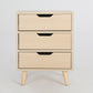 2X Bedside Table Side Storage Cabinet Nightstand Bedroom 3 Drawer LACY OAK