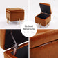 Storage Ottoman Foot Stool Cube Tuffet Seat 45cm PU Leather BROWN