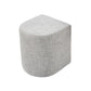 Ottoman Stool Linen Fabric Footstool Foot Rest Pouffe Pouf Seat - Cream Grey