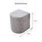 Ottoman Stool Linen Fabric Footstool Foot Rest Pouffe Pouf Seat - Dark Grey