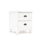 2X Bedside Table 2 Drawer Vintage Side Table Storage Cabinet Bedroom LYDIA WHITE