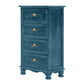 Bedside Table 4 Drawer Vintage Side Table Storage Cabinet Bedroom ADELINE BLUE