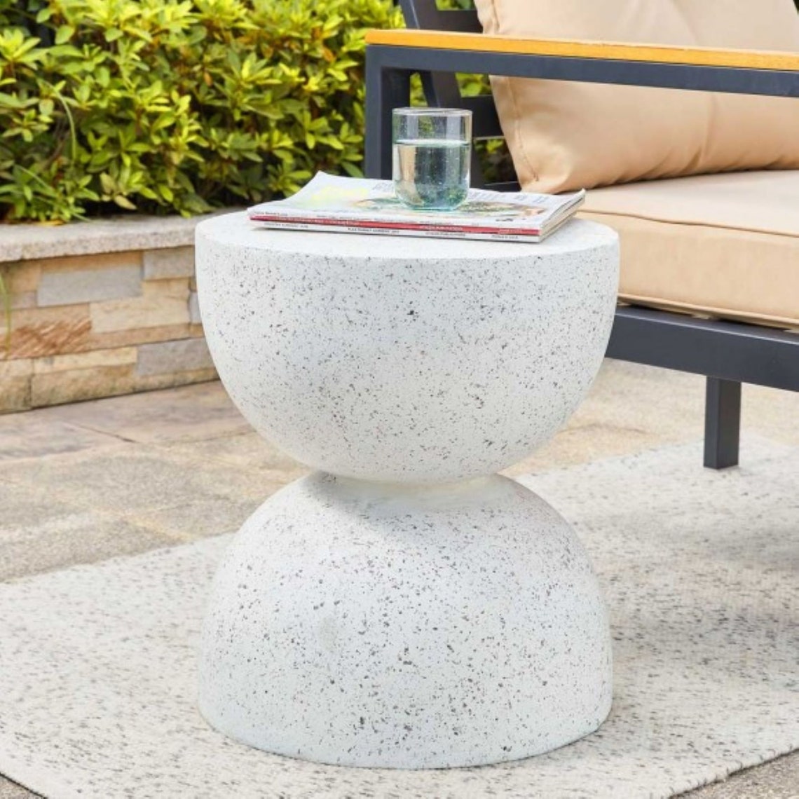 Nordic Hourglass Imitation Terrazzo Small Side Table Ins Coffee Table Coffee Table Creative Round Small Side Table