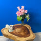 Round Raintree Wood Live Edge Coffee Table