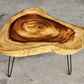 Round Raintree Wood Live Edge Coffee Table