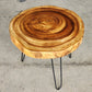 Round Raintree Wood Live Edge Coffee Table