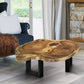 Unique Saur Wood Round Coffee Table, generous 95cm across one of kind 100% unique designed by nature