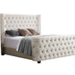 Milan Cream Velvet Tufted  Headboard and End board Bed Frame - King Size