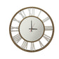 Decorative Beaded Mirrored Clock- Gold Beaded 75cm