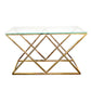 Alsea Console Table Gold Base - Clear Glass