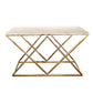 Alsea Console Table Gold Base - White Marble