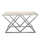 Alsea Console Table Silver Base - White Marble