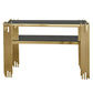 Chelsea Gold Console Table - Black Glass