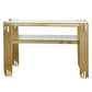 Chelsea Gold Console Table - Clear Glass