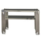 Chelsea Silver Console Table - Black Glass