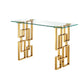 Royale Gold Console Table - White Marble