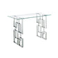 Royale Silver Console Table - White Marble