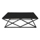 Alsea Coffee Table Black Base - Black Glass