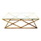 Alsea Coffee Table Gold Base - Clear Glass