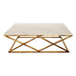 Alsea Coffee Table Gold Base - White Marble