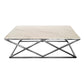 Alsea Coffee Table Silver Base - White Marble