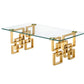 Royale Gold Coffee Table - White Marble