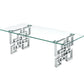 Royale Silver Coffee Table - White Marble