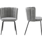 Amelia Boucle Grey Dining Chair - Set of 2