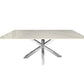 Miles Gold With White Marble Dining Table - 90cm x 180cm