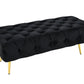 Shirley Ottoman Black Velvet