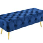 Shirley Ottoman Blue Velvet