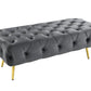 Shirley Ottoman Dark Grey Velvet