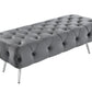 Shirley Ottoman Dark Grey Velvet