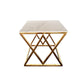 Alsea Side Table Gold Base - White Marble