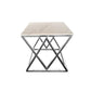 Alsea Side Table Silver Base - White Marble